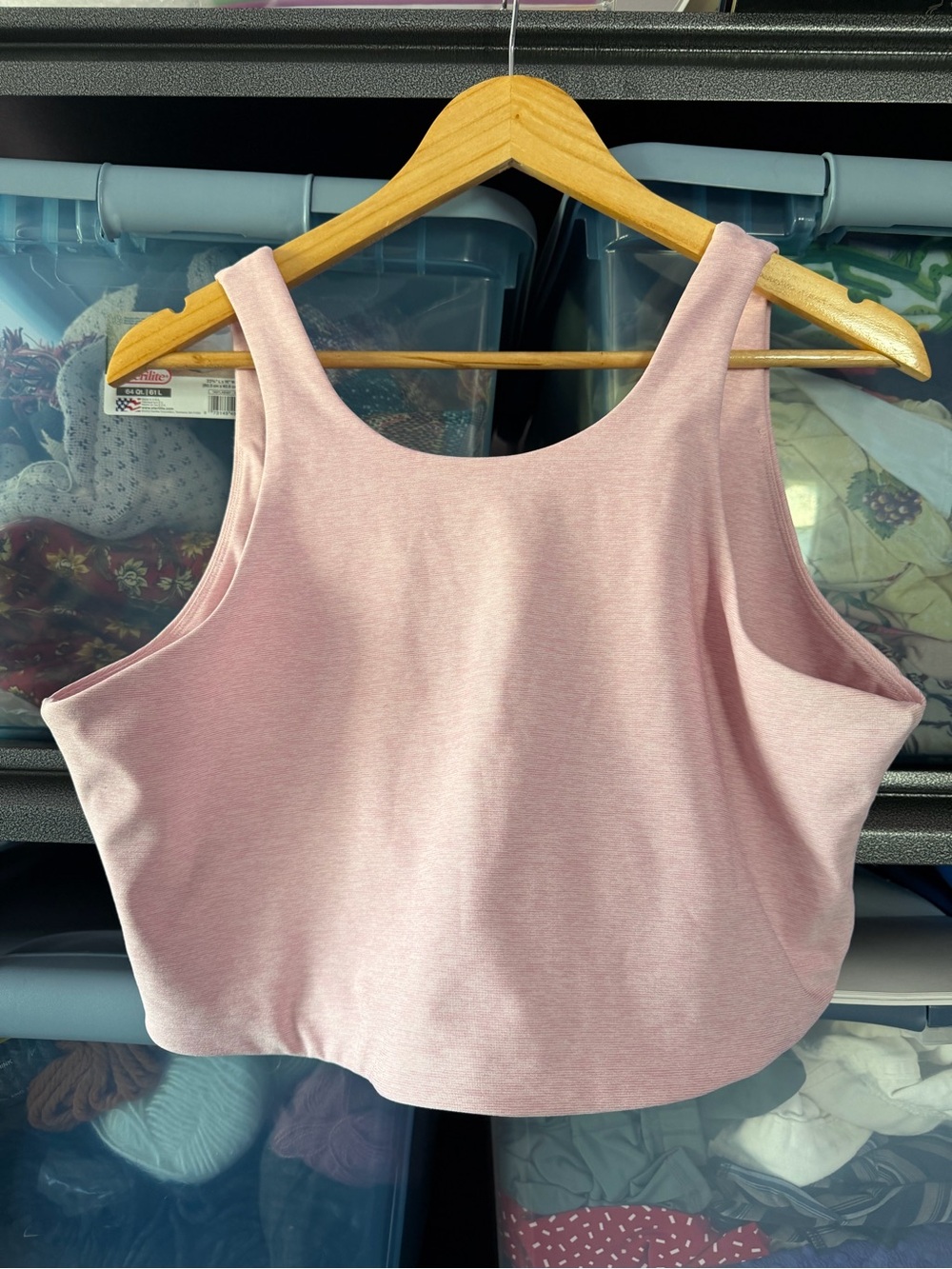 NWOT Outdoor Voices Sleeveless Scoop Neck Crop Tank Bra Top - Pink XXL